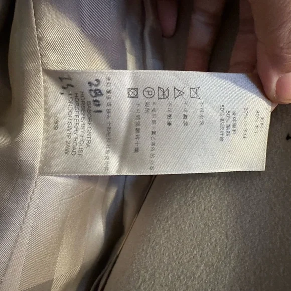 Burberry London Women’s Wool Cashmere Long Belted Coat Beige Camel size 12-14 - Picture 3 of 16